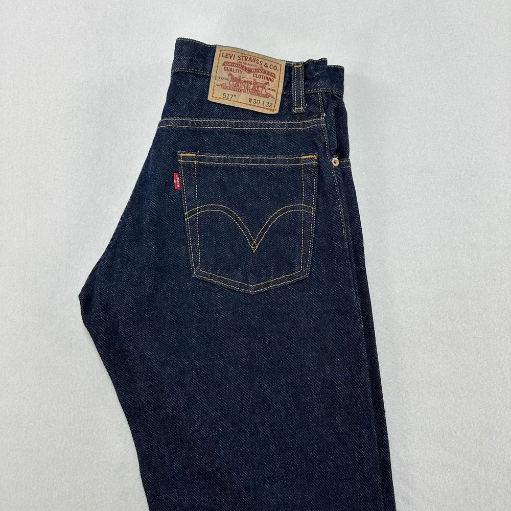 Vintage Levi's 517 Jeans Mens 30x32 Blue Bootcut Dark Wash Denim Classic Y2K A2